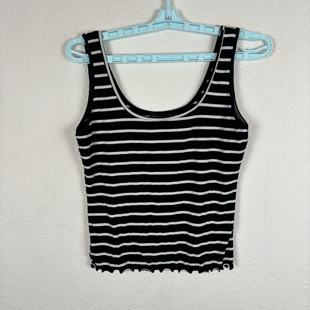 Liz & Sara Womens Shirt Sz XL Tank Top Sleeveless Multicolor Striped Excellent